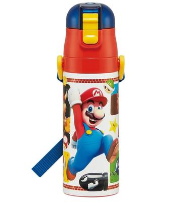Skater Water Super Mario 23 for Stainless Sports Water Children's Bottle, 470ml, Design, Boys, Insulated, Steel, Lightweight, Bottle, Kids' Bottle,