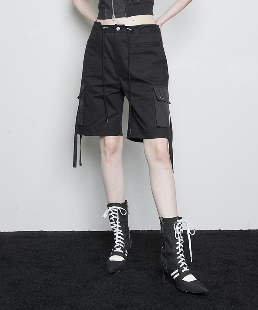 LARTIGENT L3 Ribbon Pocket Short(Black)