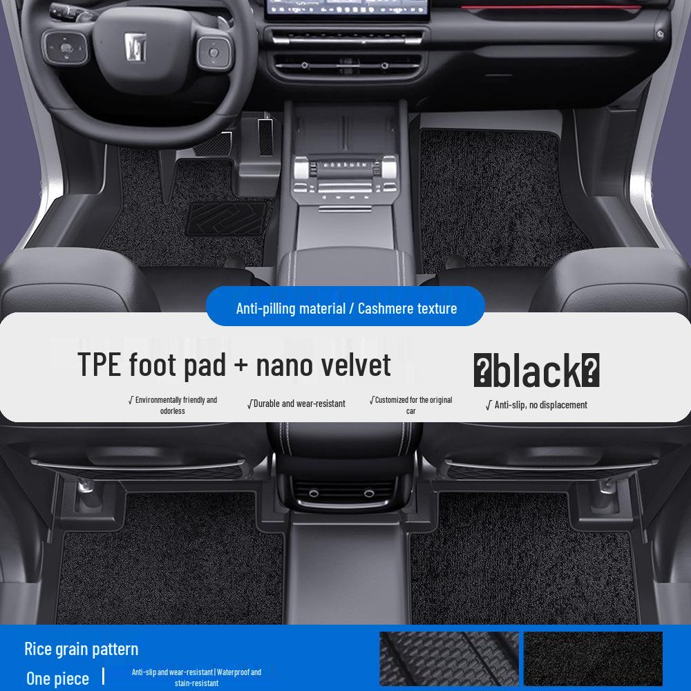 Tank TPE Car Floor Mats for Models 300, 400, 500, 700 - Full Coverage Waterproof Silk Coil Mats with Door Sill Protection