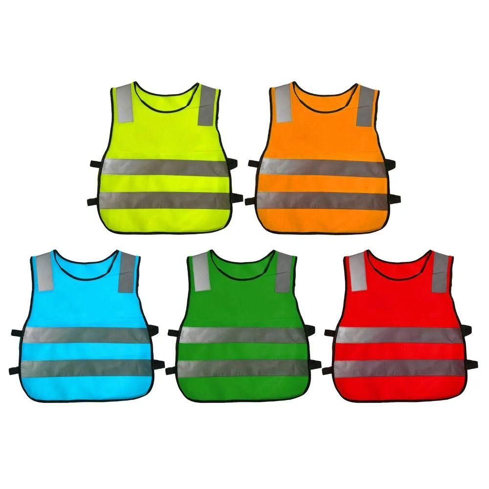 Comfortable Kids Safety Vest High Visibility Traffic Waistcoat Sleeveless Reflective Vest Outdoor