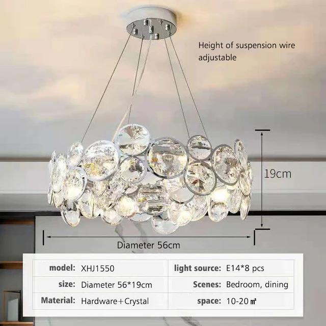 

Nordic Luxury K9 Crystal Chandeliers Ring Chrome Lustre Cristal Ceiling Lamp Ceiling Lamps Living Home Decoration Lighting 3 colors light