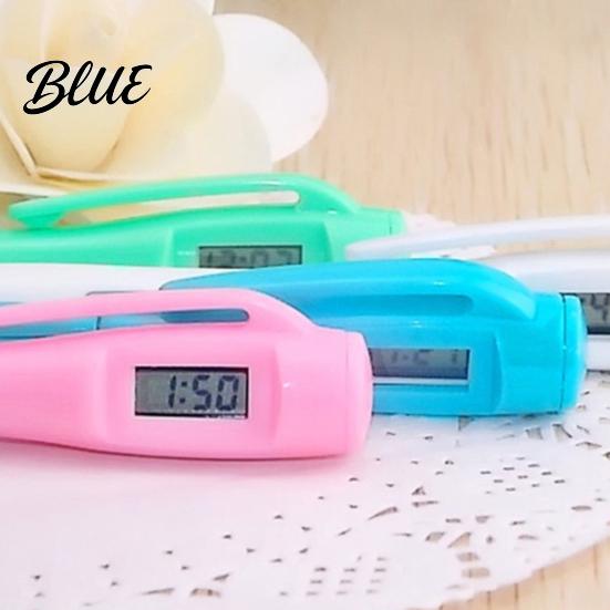 Pen Digital Watch Lightweight Clip Design Plastic Ballpoint Electronic for Writing Roller Ball