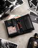Gift set: leather wallet without clasp and key ring - Peterson