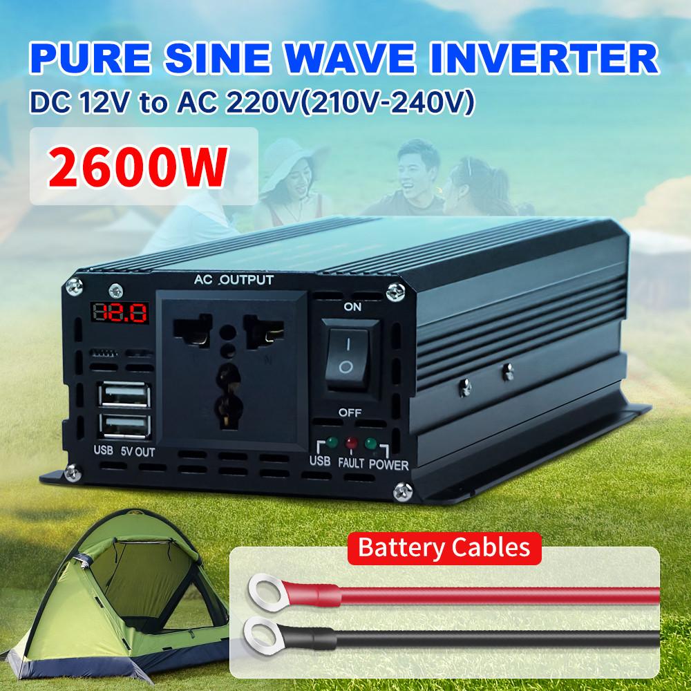 Pure Sine Wave Universal Socket Inversor Outdoor Travel High Power Converter Portable Power Inverter