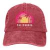 Berretto da baseball California Surf Session per donna unisex regolabile classico vintage in cotone lavato denim cappellino da camionista attività all'aperto