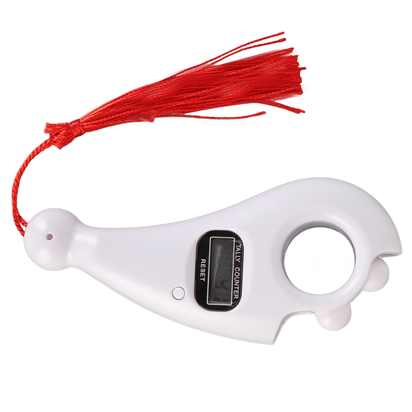 

Цифровой счетчик бусин ЖК-экран с низким уровнем шума Портативный цифровой счетчик бусин Будды с кисточкой для белый