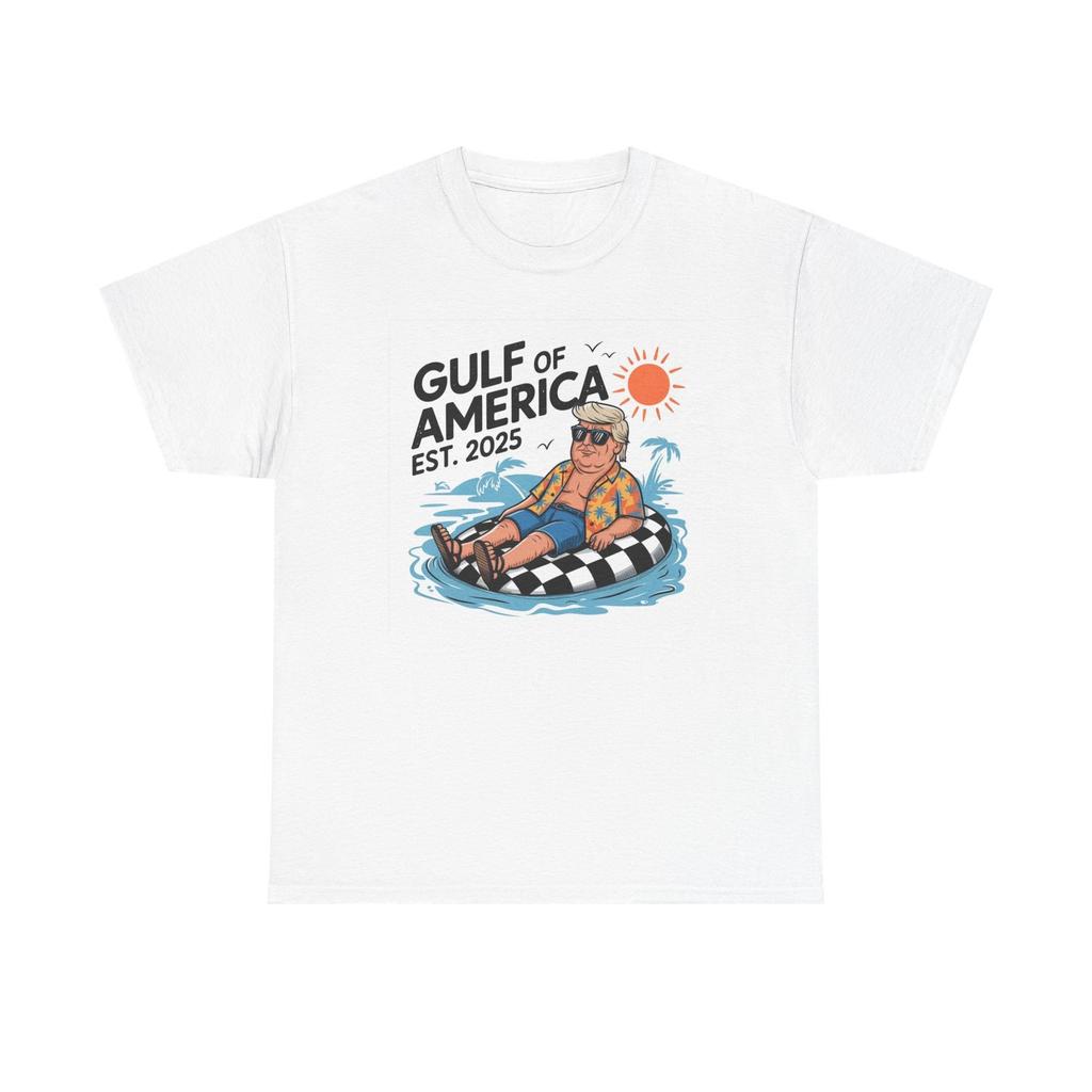 Gulf Of America Graphic T Shirt Funny Beach Unisex Heavy Cotton Tee