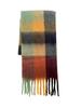 New AC plaid mohair scarf soft waxy warm scarf autumn and winter imitation cashmere shawl women