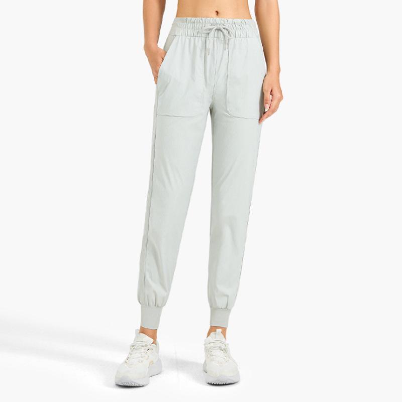 Women's Body Shaping Casual Running Pants with Drawstring Pockets - Breathable Yoga Fitness Trousers