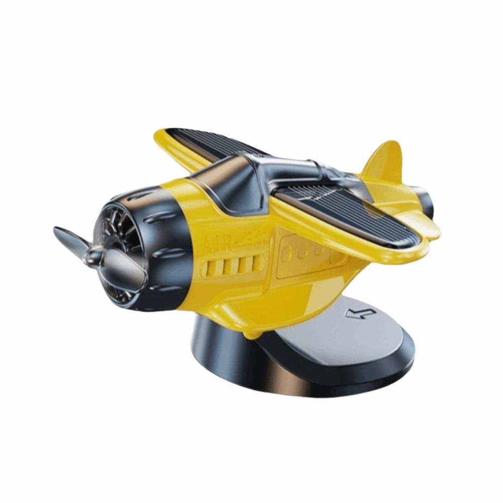 

Mini Car Center Console Decorations 360° Rotary Solar Powered Aircraft Ornaments Car Enthusiast жёлтый