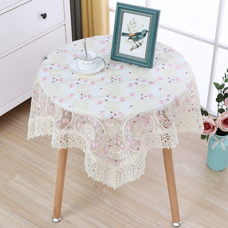 

Поліестерова Кругла Скатертина - Вишита Кульбаба з Мереживною Облямівкою, Покриття для Кухонної Їдальні, Домашній Декор, Святкова Вечірка, Весілля, Сад, Кемпінг 90*90cm