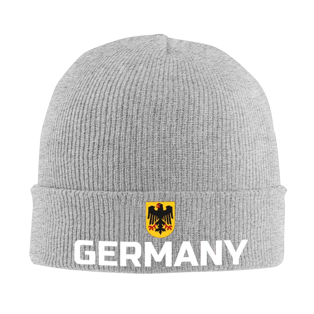 GerUnisexy Flag Knitting Hat  Trendy Caps Unisex Adult Kpop Beanie Hats Autumn Printed Warm Soft Bonnet Hats