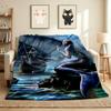 Mermaid Ghost Flannel Blanket Throw Blanket Soft Warm Sofa Bed Camping Home Decor Unique Christmas Gift Cs92233