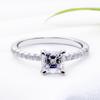 Fancy Asscher Cut 5.5x5.5mm 0.8ct Moissanite Wedding Ring 925 Sterling Silver VVS1 White Moissanite Engagement Ring for Women