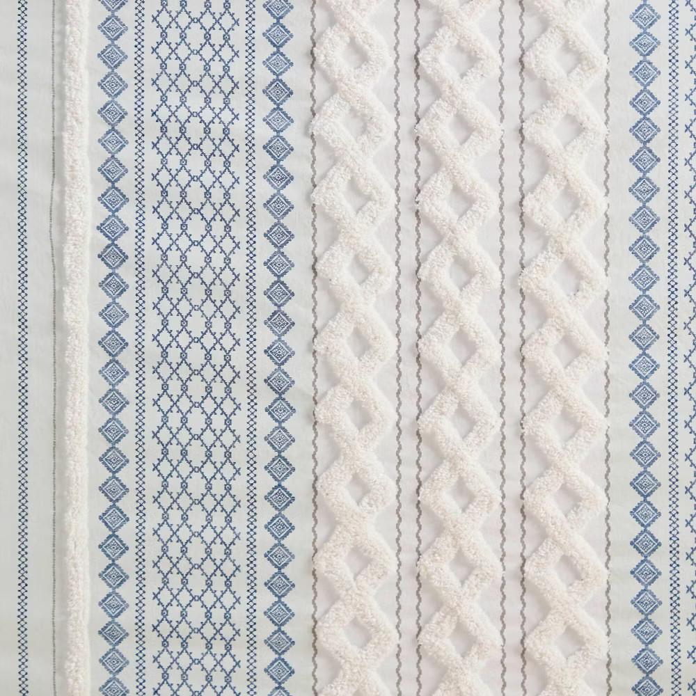 Striped Tribal Pattern Shower Curtain Machine Washable All Season Waterproof Privacy Protection Boho Design Eleganthooksincluded