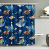 Colorful Underwater World Shower Curtain 3D Printed Waterproof Fabric Customizable Design For Bathroom Decorations