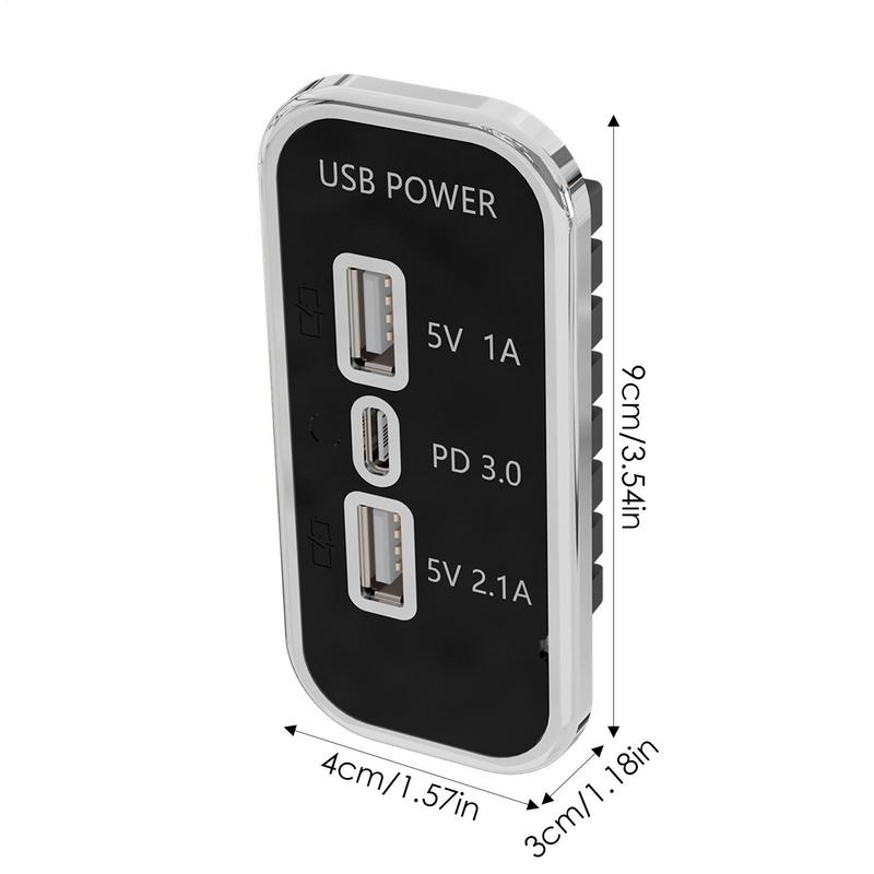 Fast Car Charger USB Auto Charging Plug Vehicle Power Splitter With Indicator Light Versatile Auto Charging Station Vehicle USB