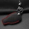Jingyuqin Fashion Leather Cover Car Key Case Fit for Mercedes Benz Cla A180 A200 A260 A AMG Classe 2 Buttons Keychain Keyring