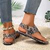 Women Flat Sandals Comfortable Flats Sandals Printed Bohemia Roman Style Shoes for Women Fashion Shoes Sandalias