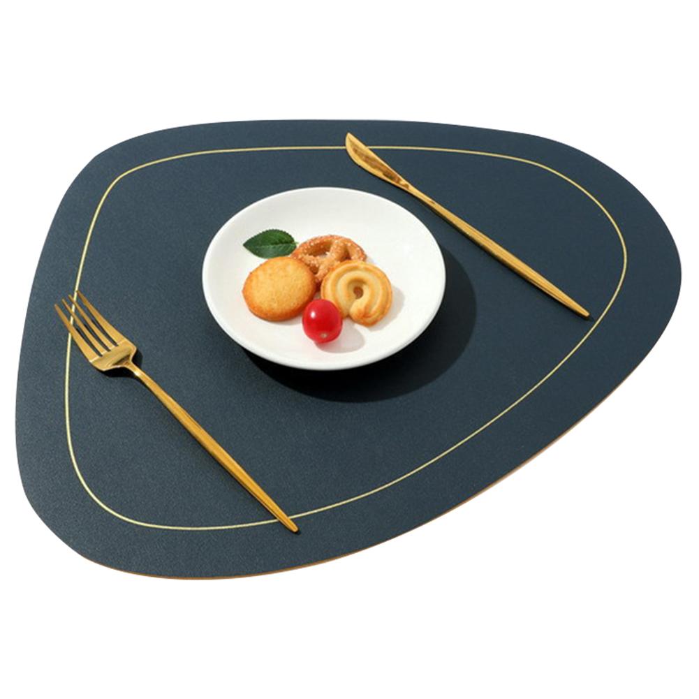 Double-Sided Leather Placemat Heat Resistant Insulation Coffee Mats Oil-Proof Nordic Style for Indoor Outdoor Dinner Table Decor