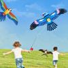 Non-Toxic Mini Fishing Rod Kite For Kids Vivid Butterfly Swallow Parrot Easy To Fly Goldfish Kites For Toddler Outdoor Beach Park Beginner