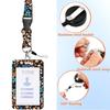 ID Card Holder With Lanyard Sunflower Design Stretchable Stylish Hidden Disability Multi-functional Badge Holder