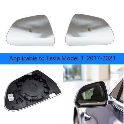 Car Left/Right Side Heated Mirror Glass For Tesla Model 3 2017- Car Reverse Lens Rearview Mirror