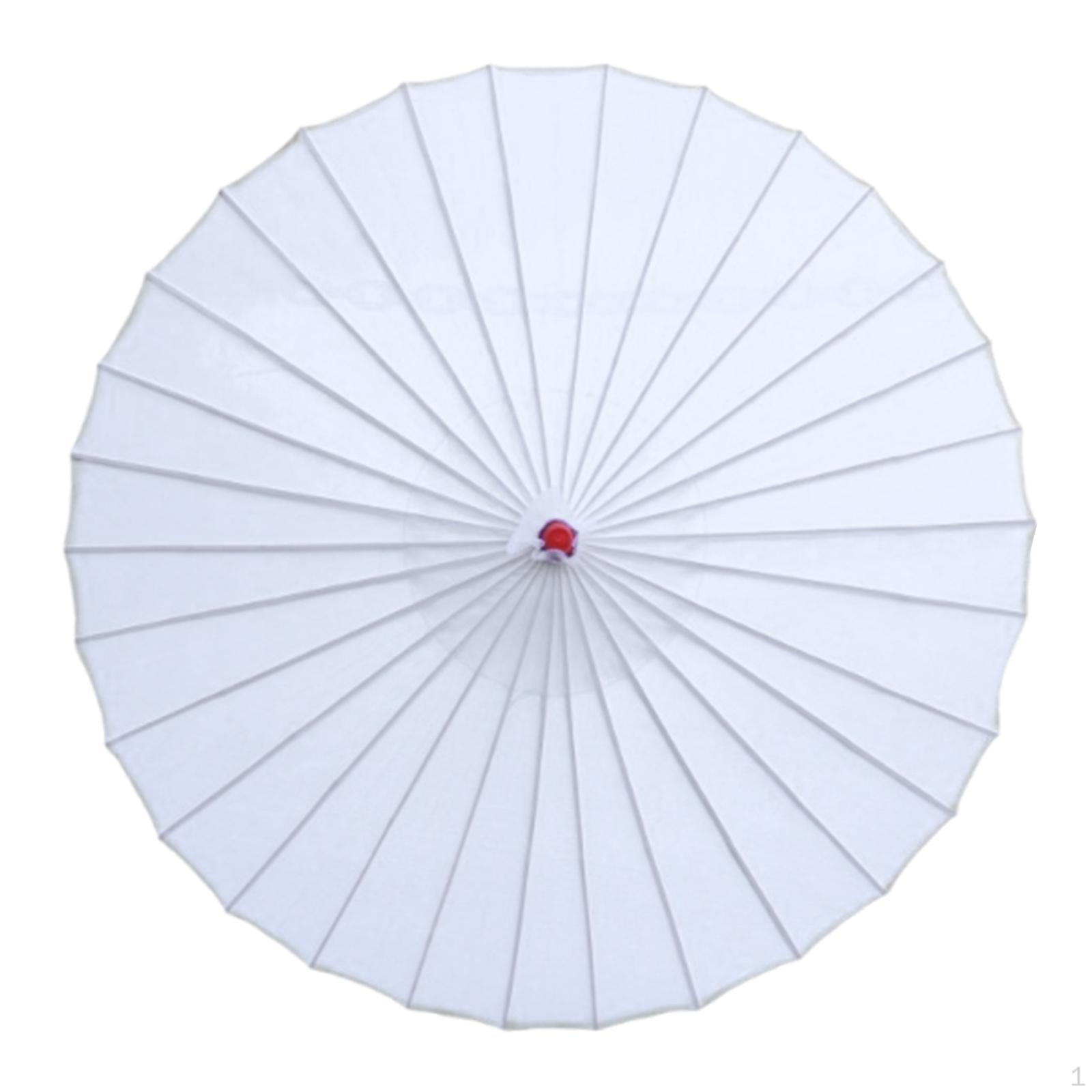 

32-дюймовый китайский зонтик для украшения, мероприятий, многофункциональный шелковый белый