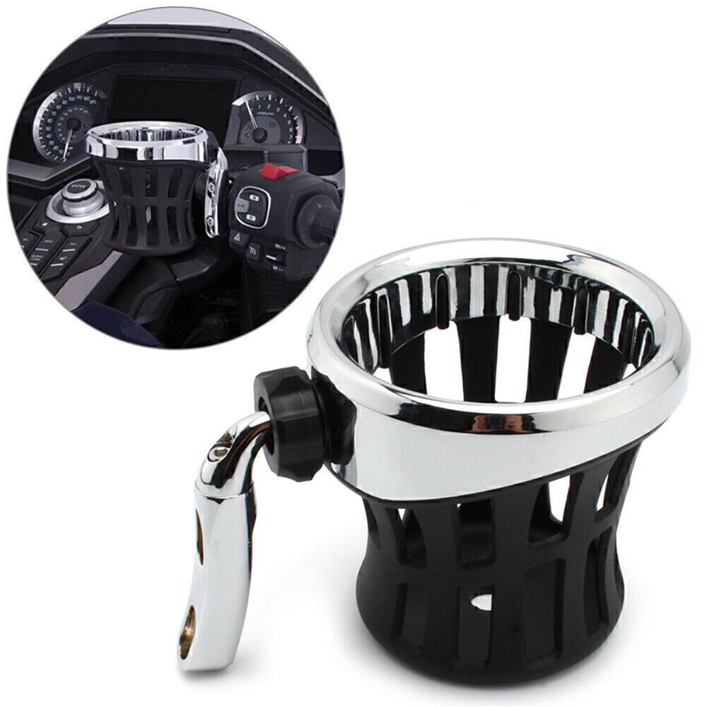 Motorcycle Handlebar Drink Cup Holder W/Mesh Basket Mount Universal