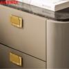 NAIERDI 5 Pieces Concealed Flat Furniture Handle Black Invisible Cabinet Pulls Aluminum Alloy Wardrobe Door Handles