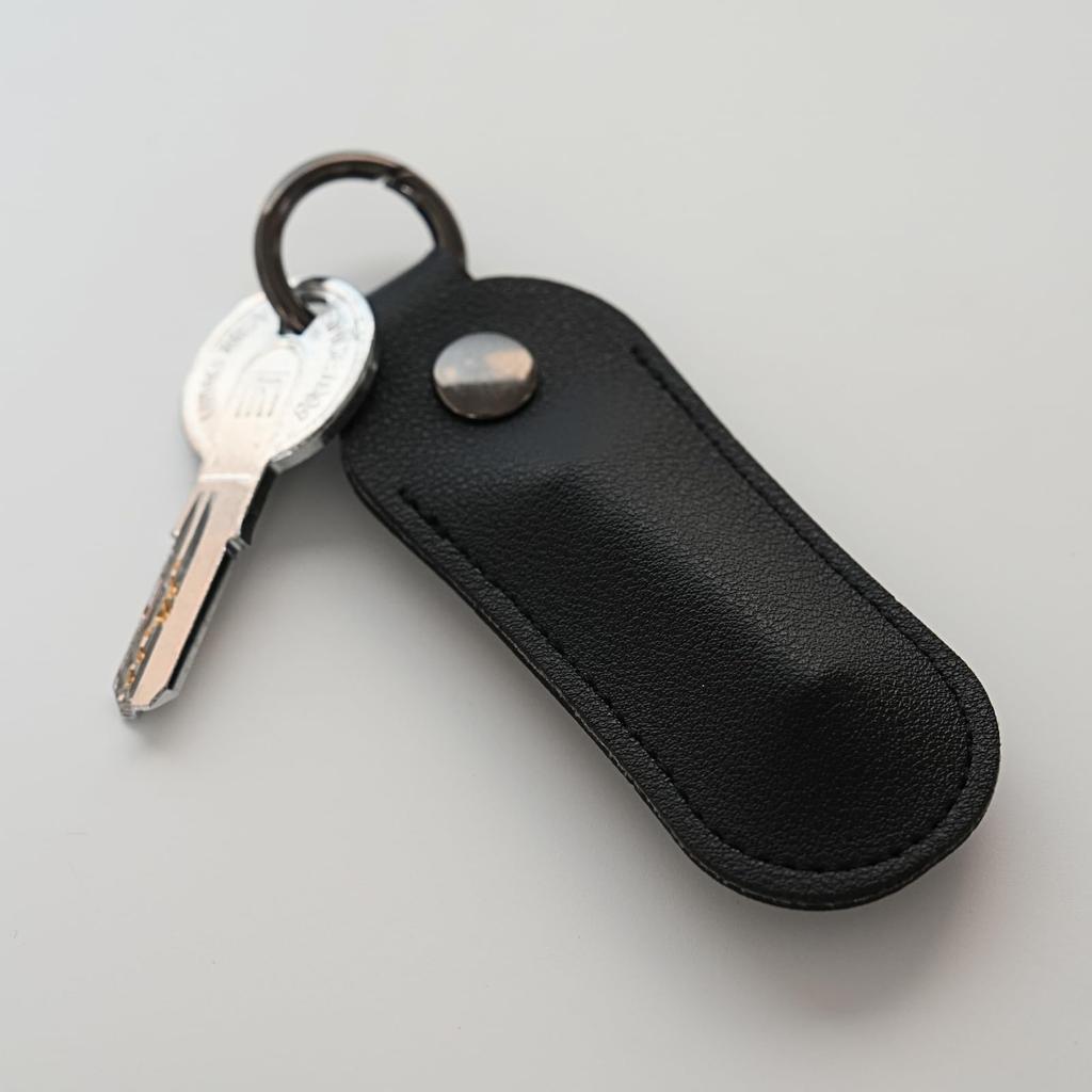 FUWAMORI Cremation Capsule Leather Cover, Cremation Pendant Protective Case, Keychain, Memorial Pendant, for Divided Ashes, Cremation Container,