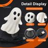Cute Room Decor Ghost Night Light with Spring Base, USB Powered Mini Spooky Halloween Funny Bedroom Tree Topper LED for Party, Office Desk, Home