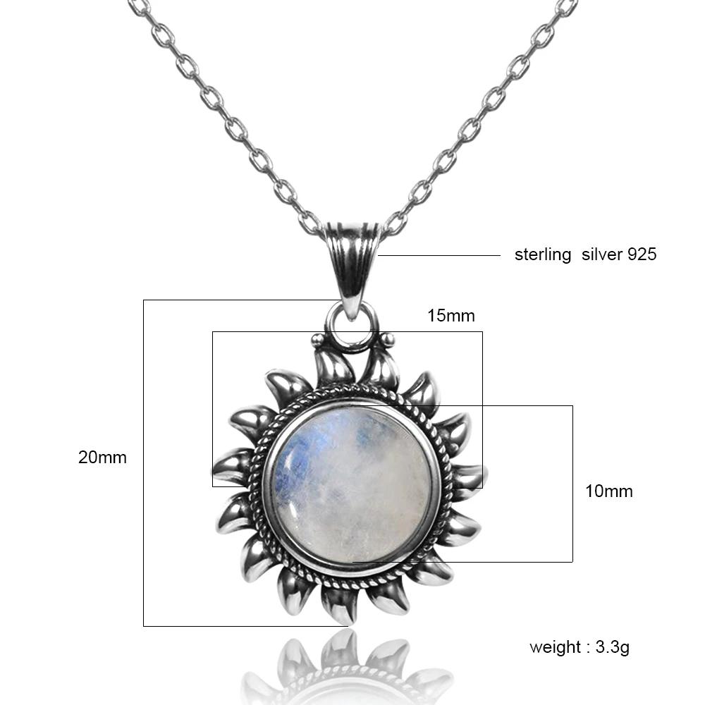 Naturligt Labradorit Ametist Halsband S Silver Vintage Solform Krom Halsband för Kvinnor Gåva