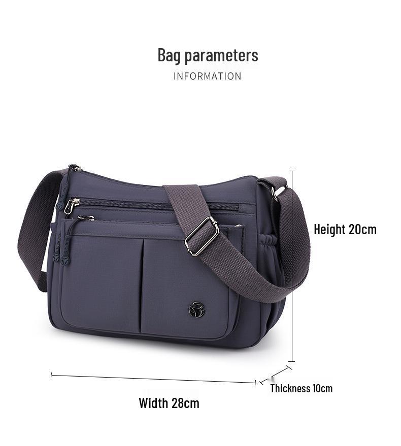 Casual Crossbody Tas voor Dames met Grote Capaciteit - Lichtgewicht Nylon, Meerdere Vakken voor de Zomer