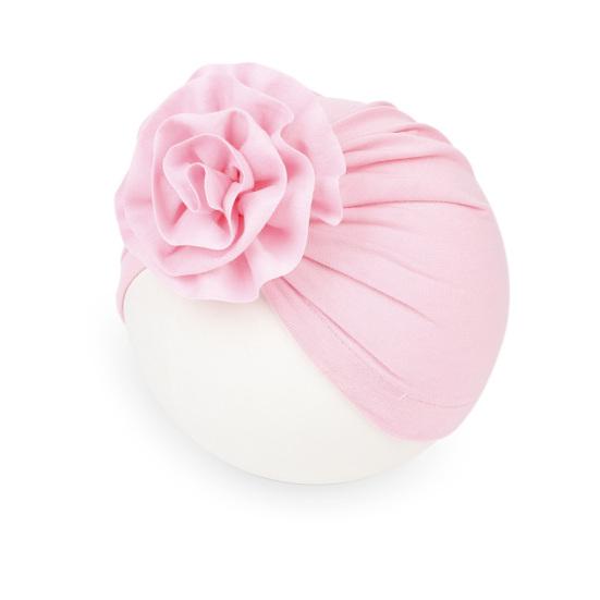 Newborn Hat Soft Stylish Polyester Cotton Big Flower Baby Cap for Little Girl