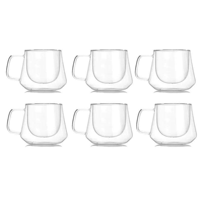 Double Glass Coffee Cup, Heat-resistant Italian Espresso Cup, Insulated Cup, Latte Cappuccino Tea Beverage Set