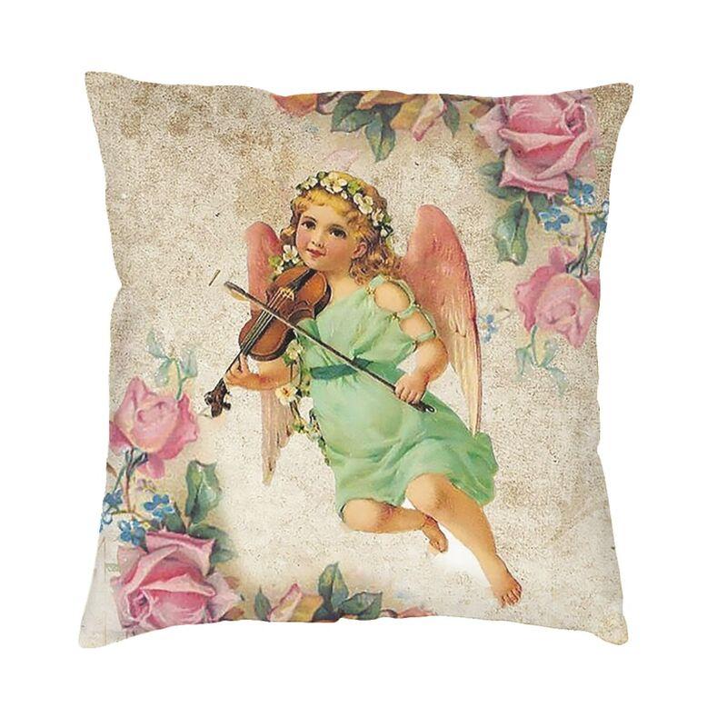 Nordic Victorian Angel Cushion Cover Velvet Fairies Sea Throw Pillow Case Living Room Decoration Pillowcase