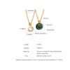 Meier Palace Style Retrostylish Titanium Steel Gold-plated Colored Glaze White Shell Malachite Pendant Necklace