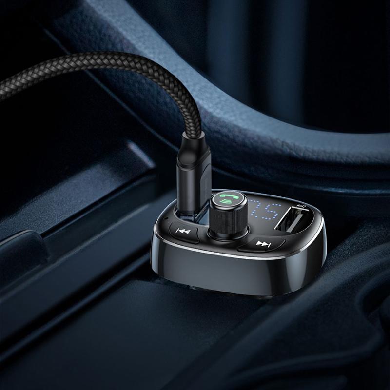Trasmettitore FM Bluetooth Kit vivavoce per auto 3.4A Doppio USB Lettore audio MP3 Caricatore per auto Modulatore FM