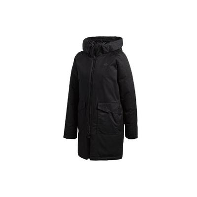Originals Solid Color Hooded Casual Down Jacket Winter Women Jackets Black DH4582
