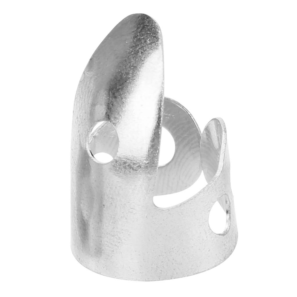 Finger Picks Metal 3Pcs Index Finger 1Pc Thumb Guitar Parts Musical Instrument Accessories(Gold )