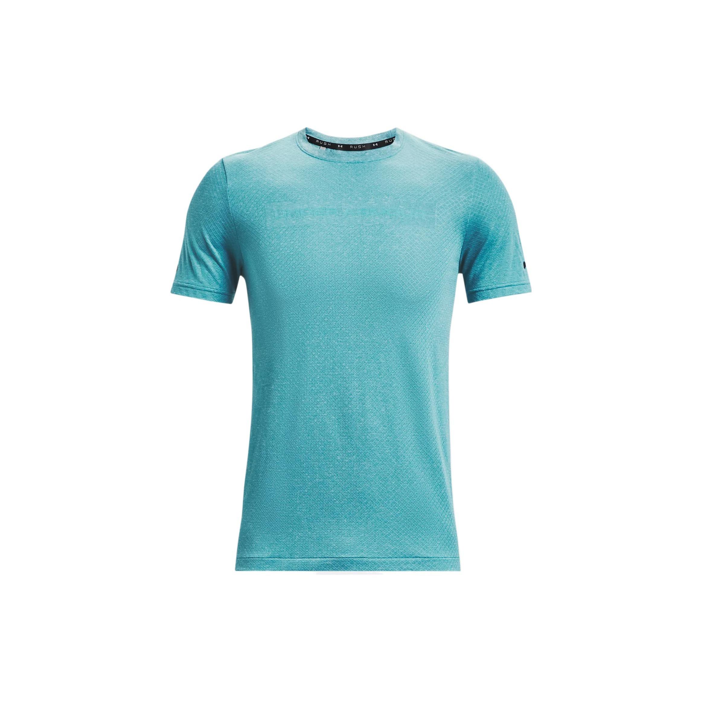 Under Armour Rush Seamless T-shirt Aqua Men s 1361132-476 M