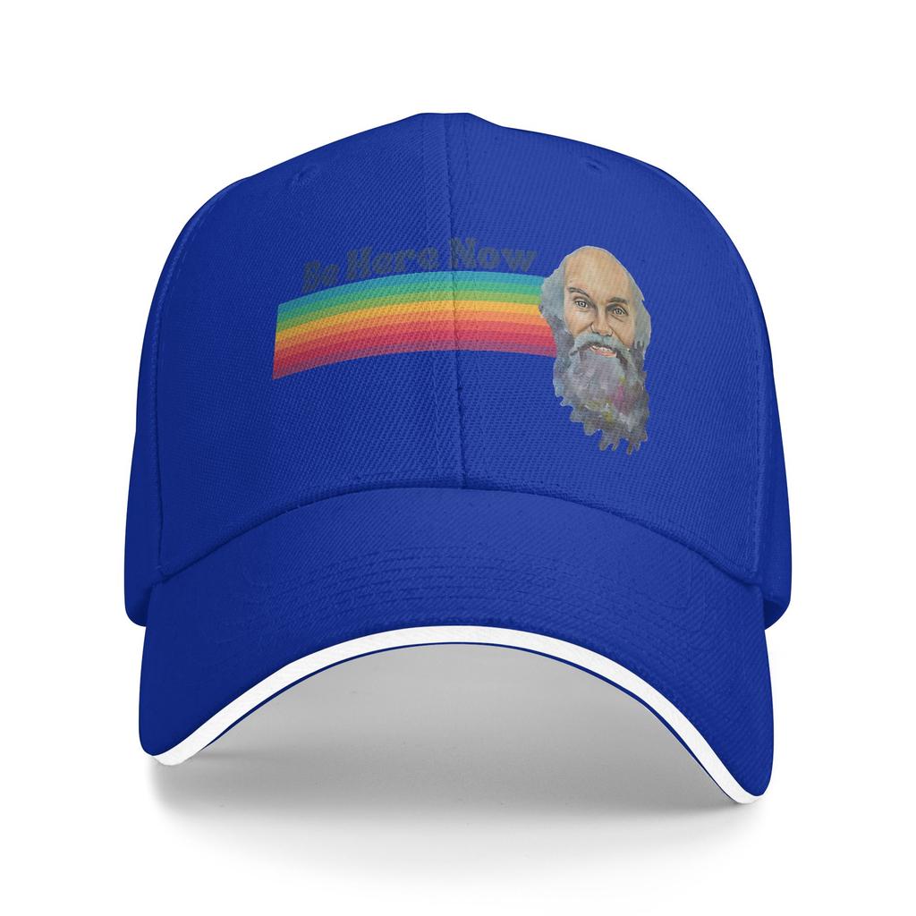 Ram Dass Be Here Now Rainbow Sun Baseball Cap Summer Men Adult  Design Trucker Hat Adjustable Fashion Outdoor Gym Baseball Caps