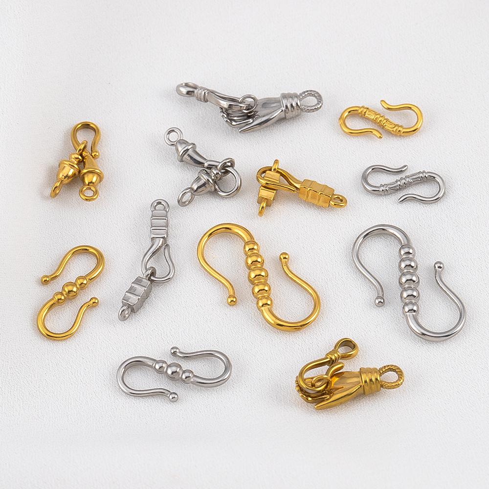 2pcs Multi-Design 304 Stainless Steel Connectors For DIY Unique Bracelet Necklace Jewelry Findings Wholesale Clasp Supplies