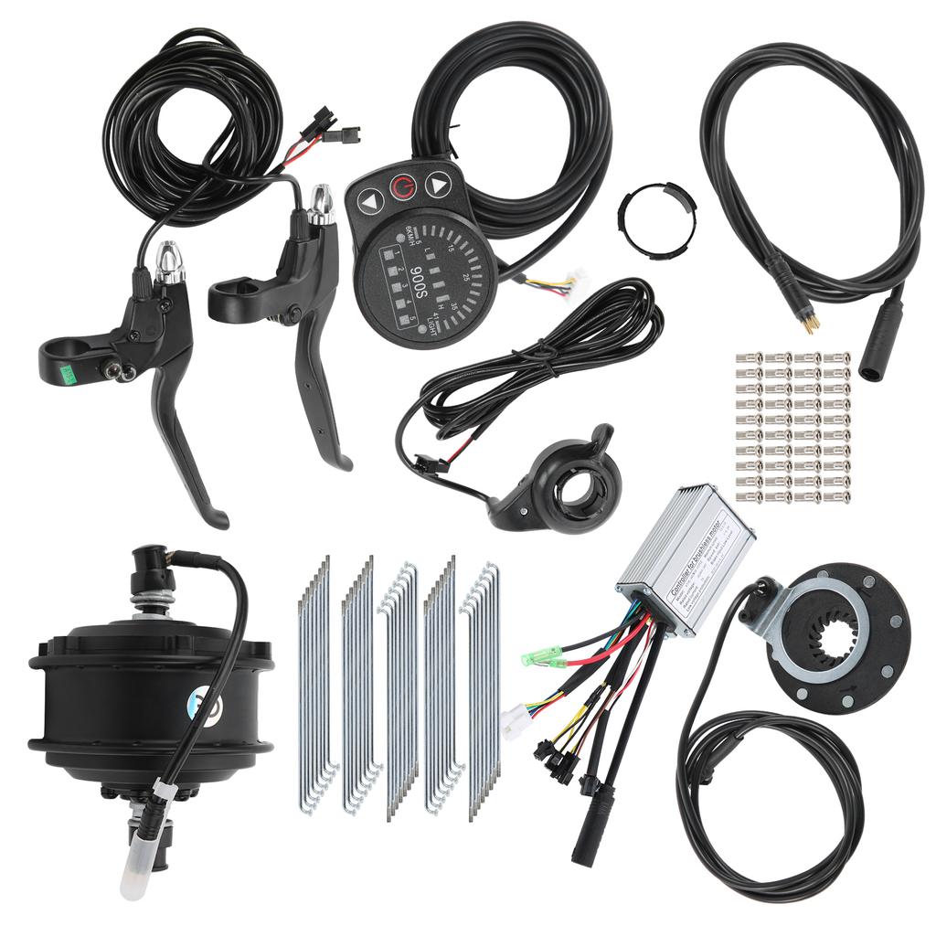 Kit di conversione per bicicletta elettrica 36V 250W 20 pollici con controller KT‑900S e contagiri per bici