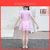 Costume da bagno intero per bambina stile vestito Poliestere Carino Principessa Costumi da bagno per bambini dai 2 ai 12 anni
