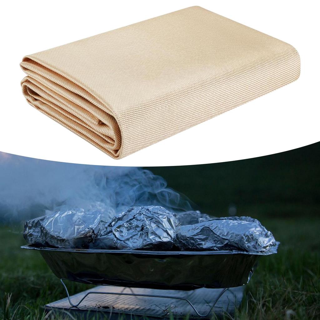 Fireproof Mat Fire Pit BBQ Protector Insulation Pad Welding Blanket Heat Resistant Rug for