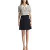 Karl Lagerfeld Trendy Outing Party Light Luxury Striped Short Sleeve Sweater Women Tops Black White M22E2333