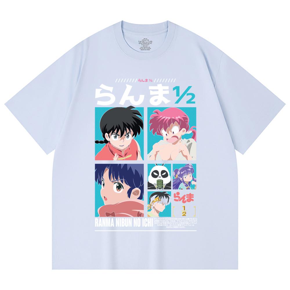 230 Gsm 100% Cotton Ranma 12 V1 Print Unisex Heavy Cotton T Shirt