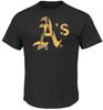 T-shirt Nera Oakland Athletics da Uomo 'Takin Em to School' di Majestic